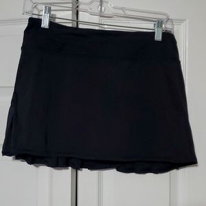 Lululemon, size small, black tennis skirt, back zipper pocket, shorts underneath
